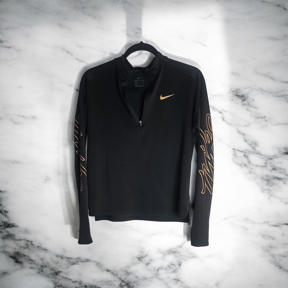 Nike Black Pullover with Gold Details